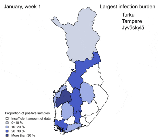 Epidemiological data in Finland 2020.